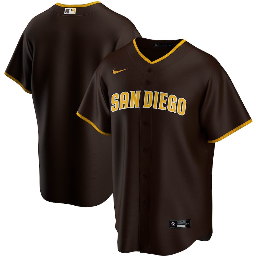 Men San Diego Padres Nike Brown Road Replica Team MLB Jersey